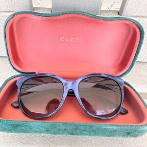 Gucci blue sunglasses